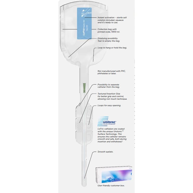 LoFric Hydro-Kit with Collection Bag Attached, Male - Image 2