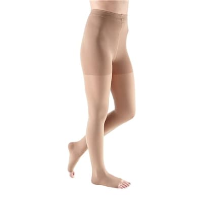 Mediven Comfort Compression Pantyhose 20-30mmHg Petite, Open Toe, Natural, Size II - Pair - Image 1