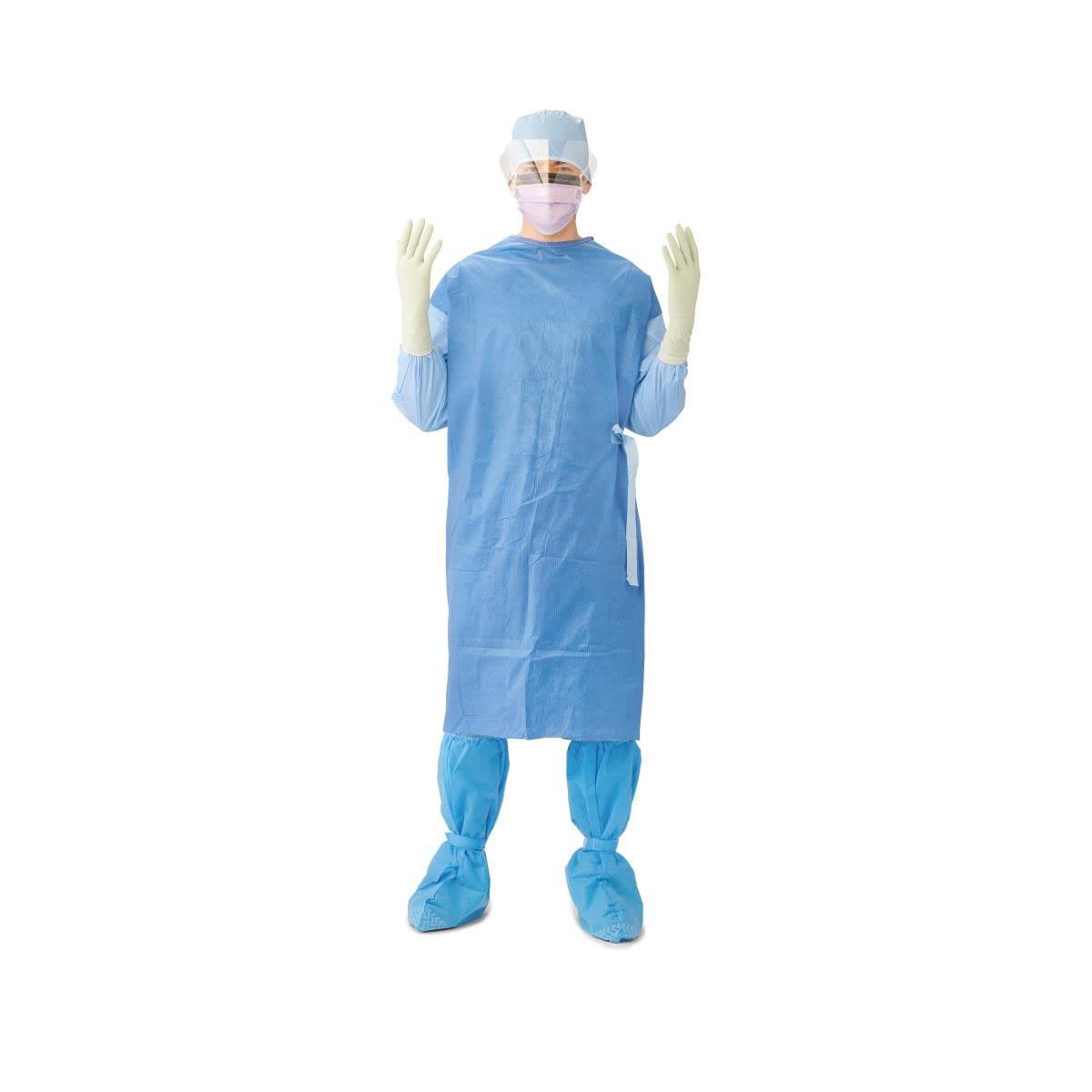 Medline Eclipse Poly Reinforced Gown with Breathable Sleeve, Size 2XL - Case of 18 - Image 1