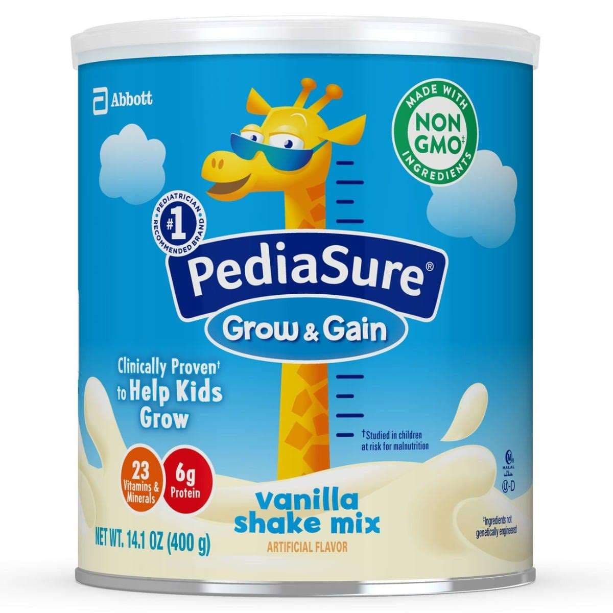 PediaSure Grow & Gain Shake Mix Pediatric Oral Supplement, Vanilla, 14.1 oz - Each - Image 1
