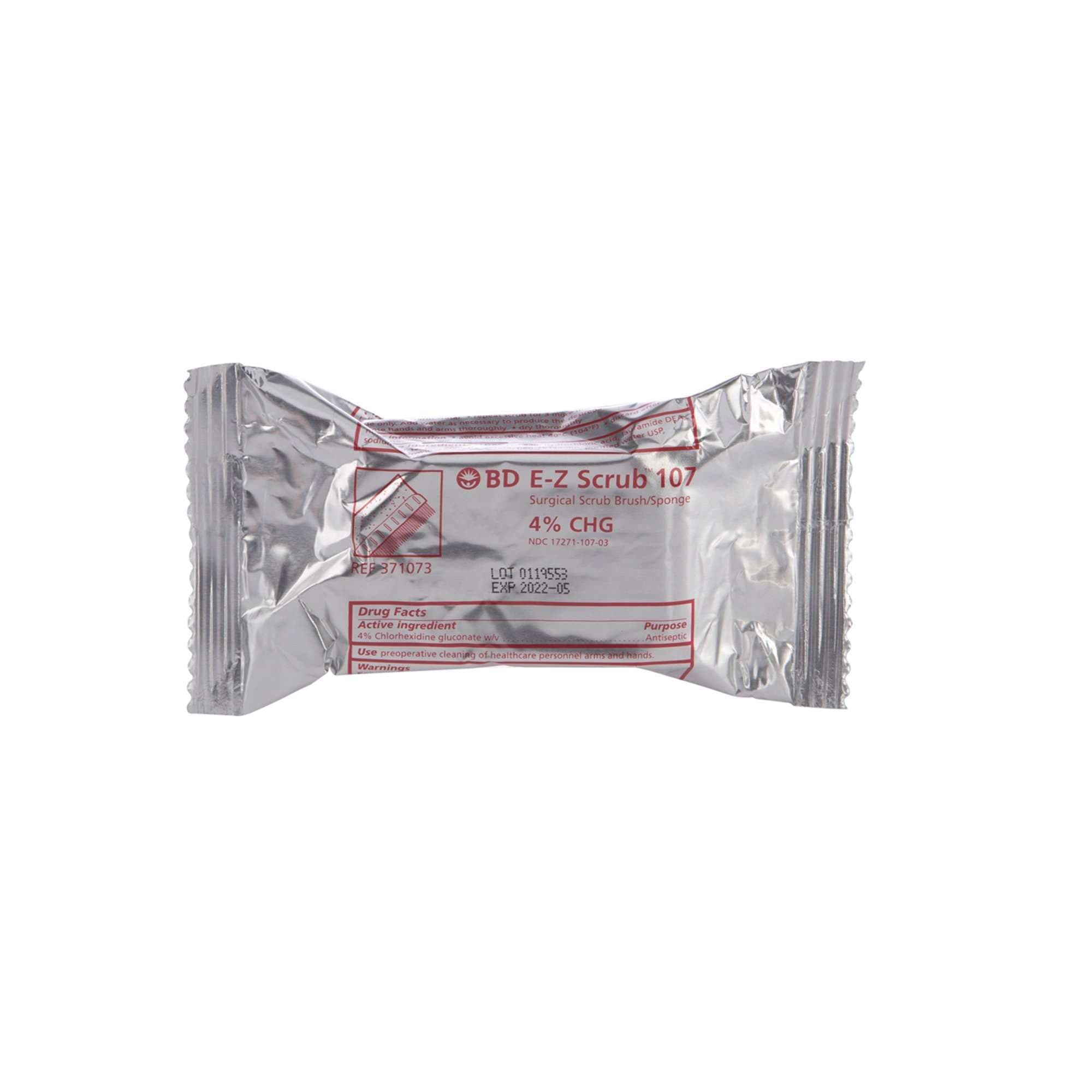 BD E-Z Scrub Impregnated Scrub Brush, Red - Image 4