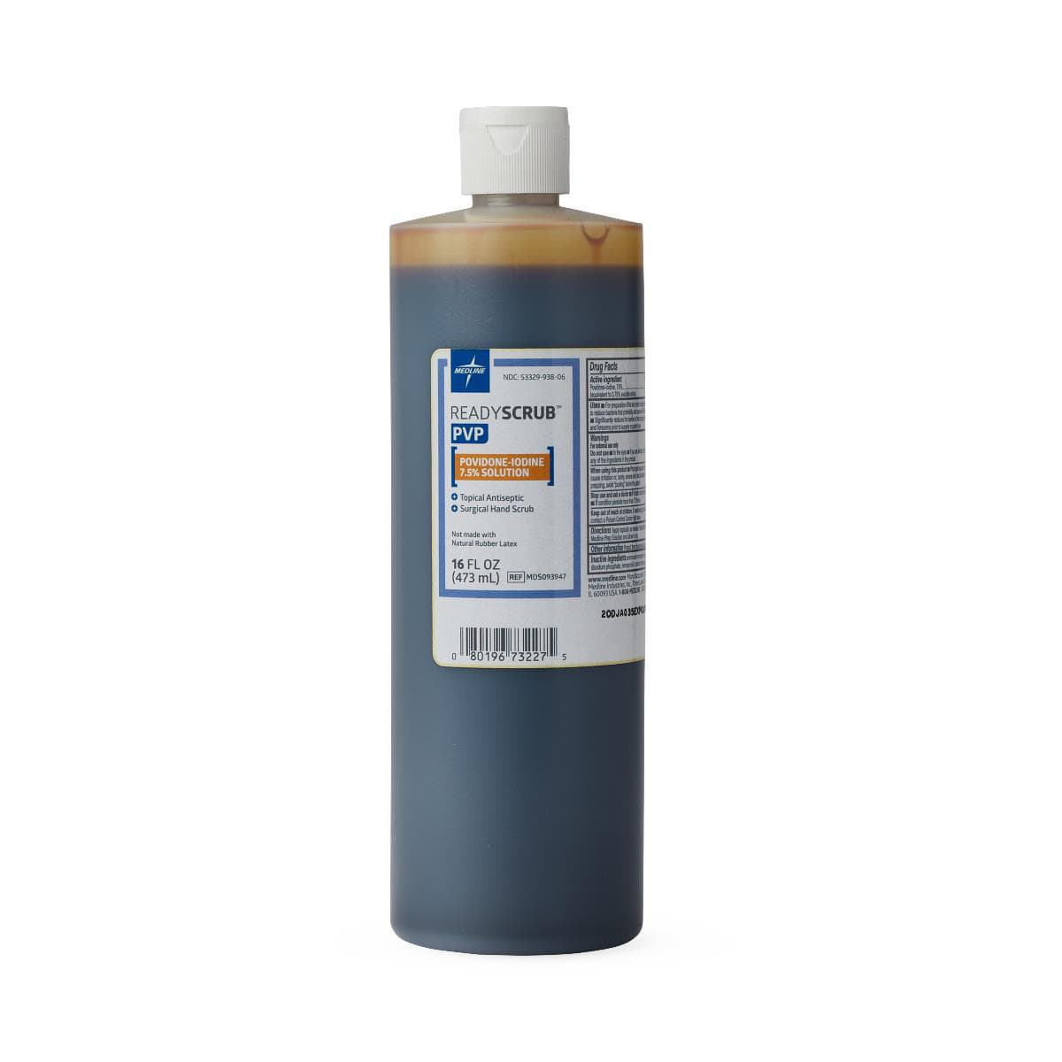 Medline Povidone Iodine Scrub Solutions, 16 oz - Case of 24 - Image 1