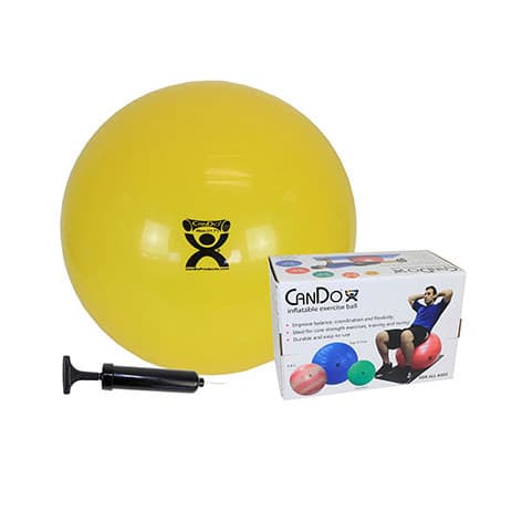CanDo Exercise Ball Economy Set, 18 Inch, Yellow - Image 1
