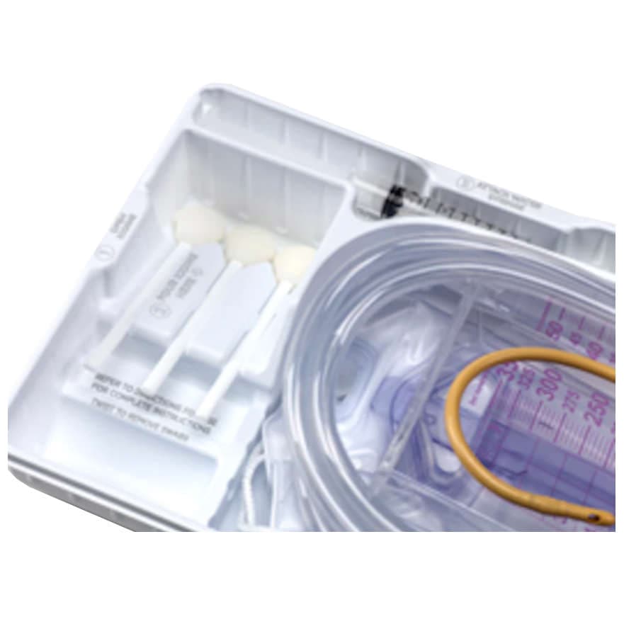 SureStep Lubri-Sil Urine Meter Foley Catheter Tray - Box of 10 - Image 1