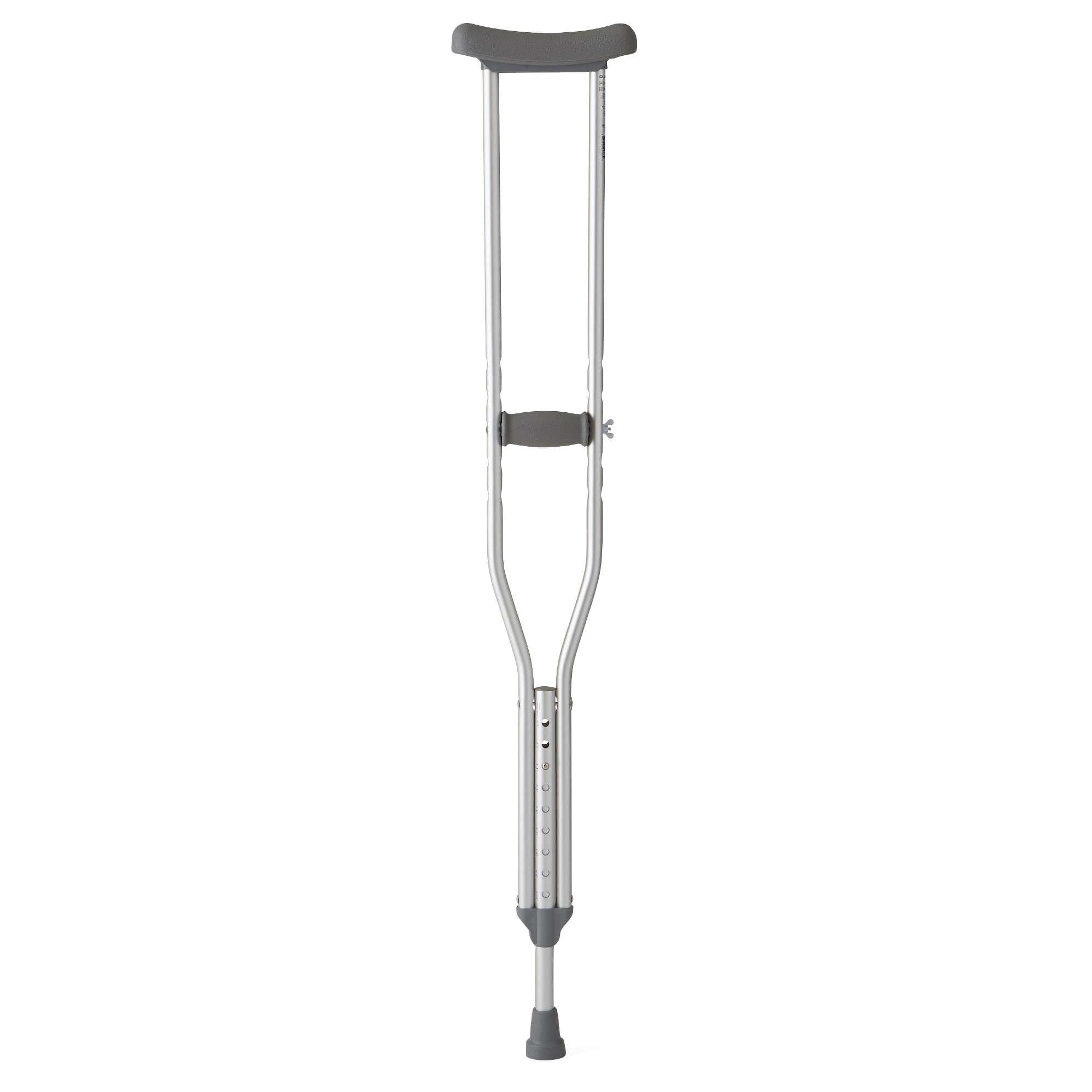 Medline Standard Steel Push-Button Crutch, Youth - Pair - Image 1