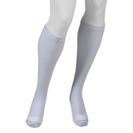 Juzo Power Comfort Knee-High Compression Socks 20-30mmHg, Tall, White, Large - Pair - Image 1