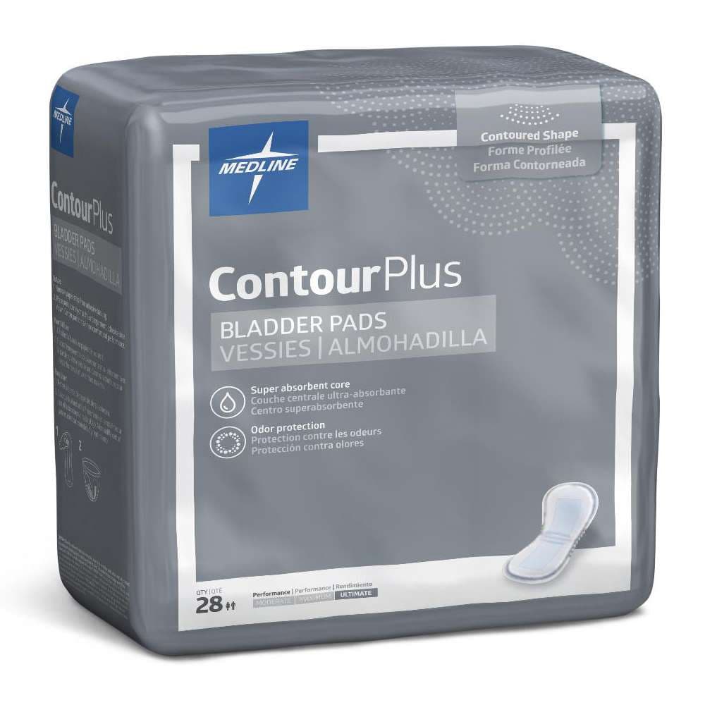 Medline ContourPlus Bladder Control Pads, Ultimate - Bag of 28 - Image 1