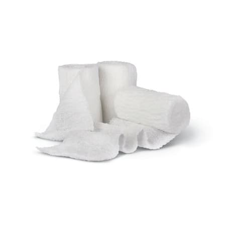 Bulkee Lite Fluff Bandage Roll White 3-Ply Roll Shape Sterile, 4 Inch x 4-1/10 Yard - Box of 12 - Image 1