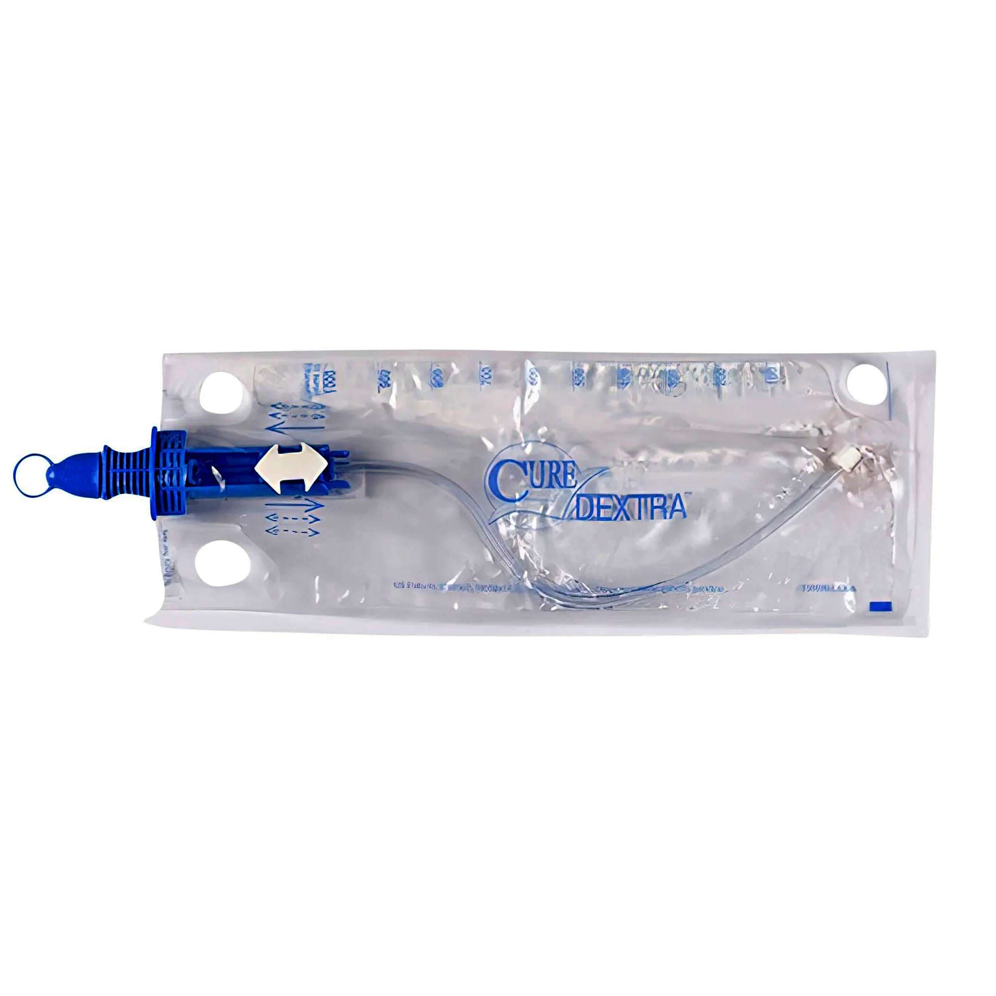 Cure Dextra Closed System Catheter with Straight Tip, 12 Fr - Each - Image 1