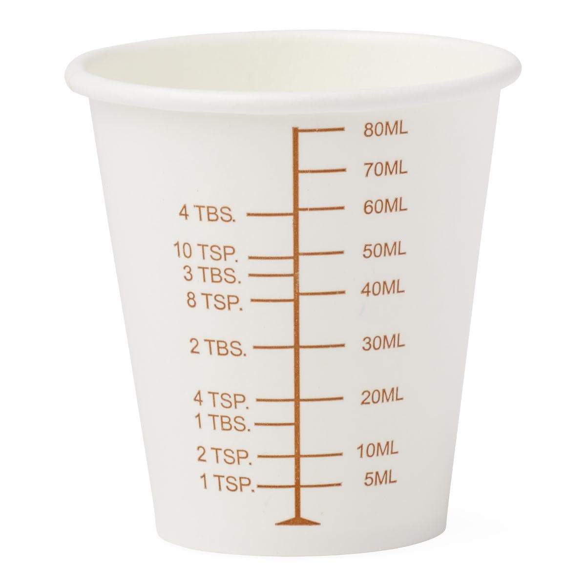 Medline Graduated Disposable Paper Drinking Cup, 3 oz - Package of 125 - Image 1