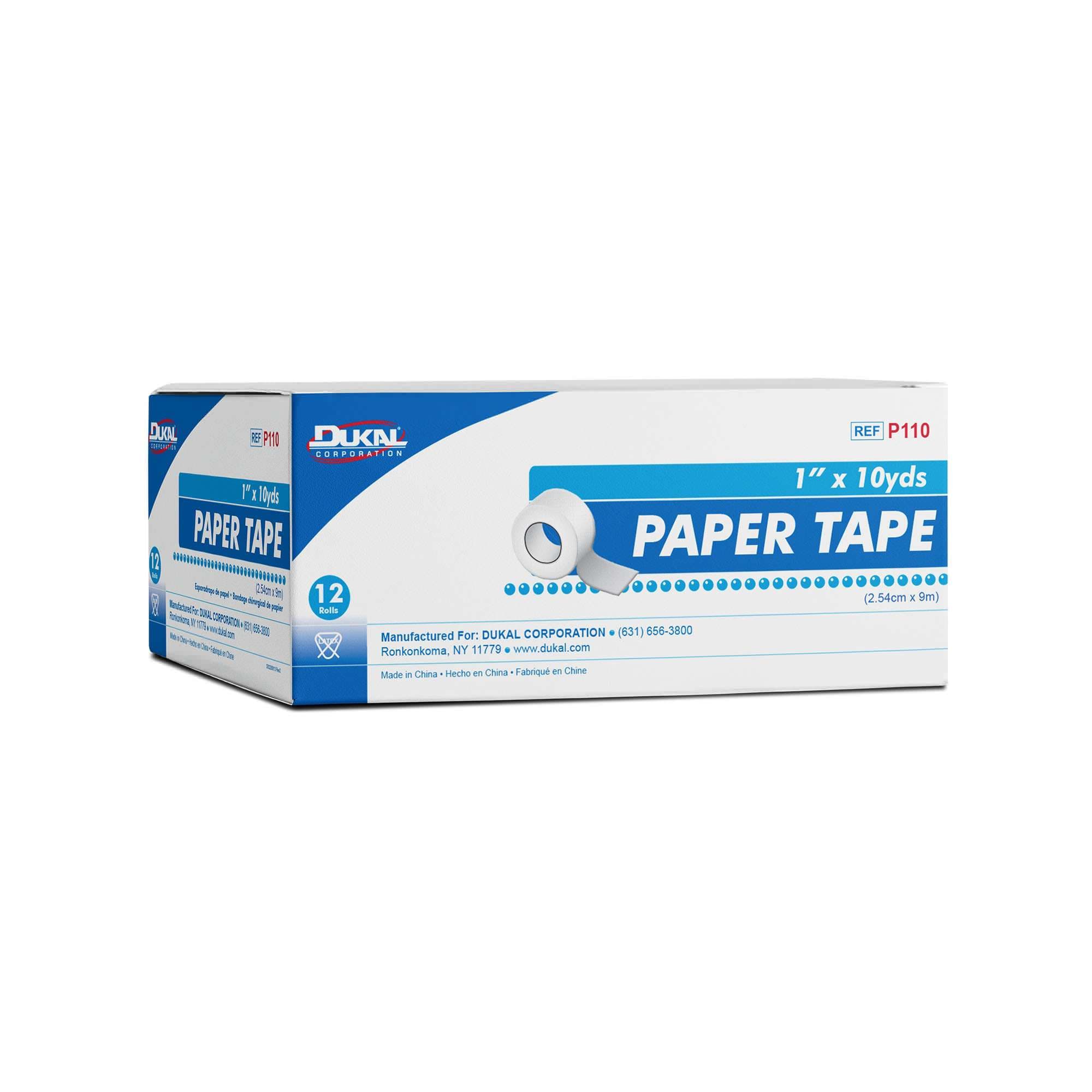 Dukal Paper Tape, 1 Inch x 10 Yard - Case of 144 - Image 1