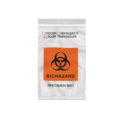 Medegen Lab Specimen Transport Bag with Zip Closure Clear, Black-Orange - Image 1