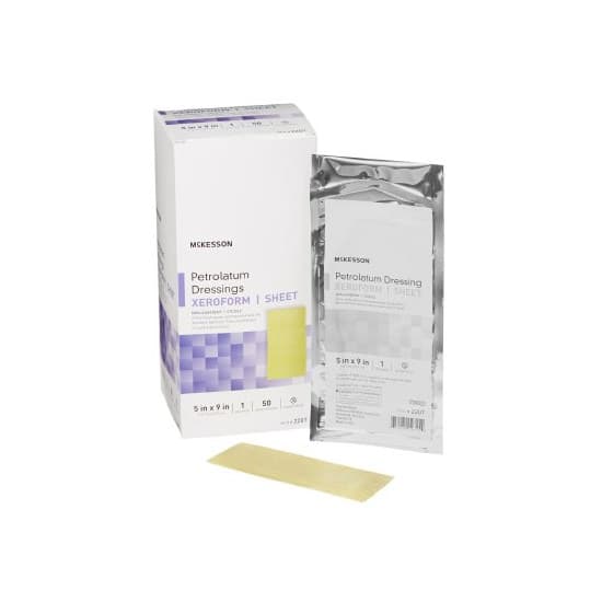 McKesson Xeroform Petrolatum Impregnated Dressing, 5 x 9 Inch - Box of 50 - Image 1