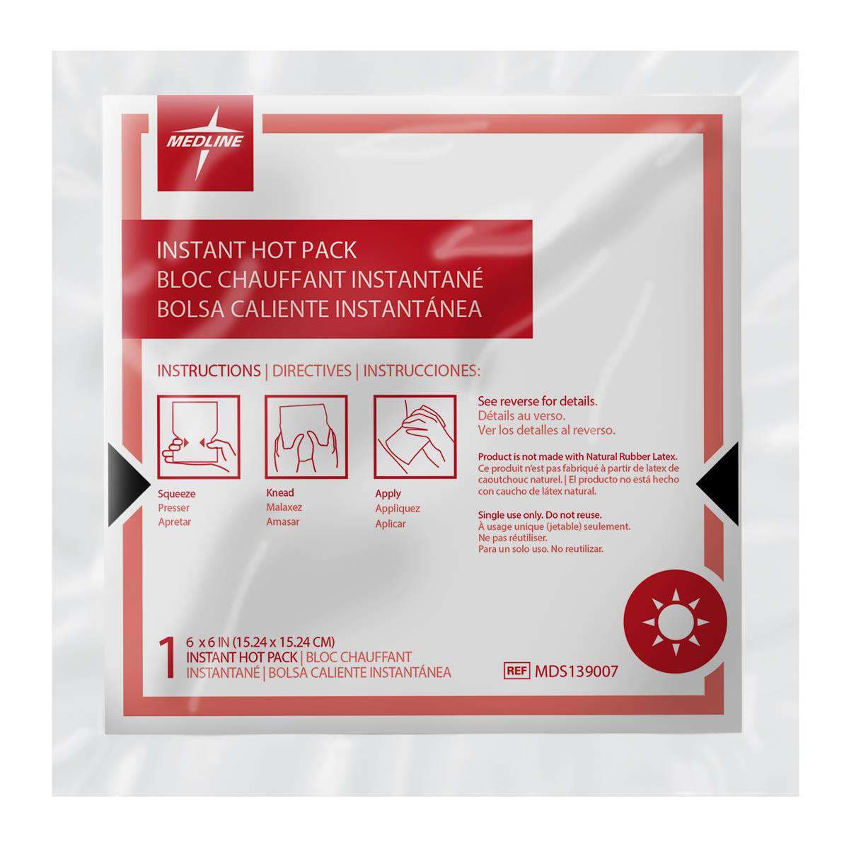Medline Instant Hot Pack, 6 x 6 Inch - Image 1