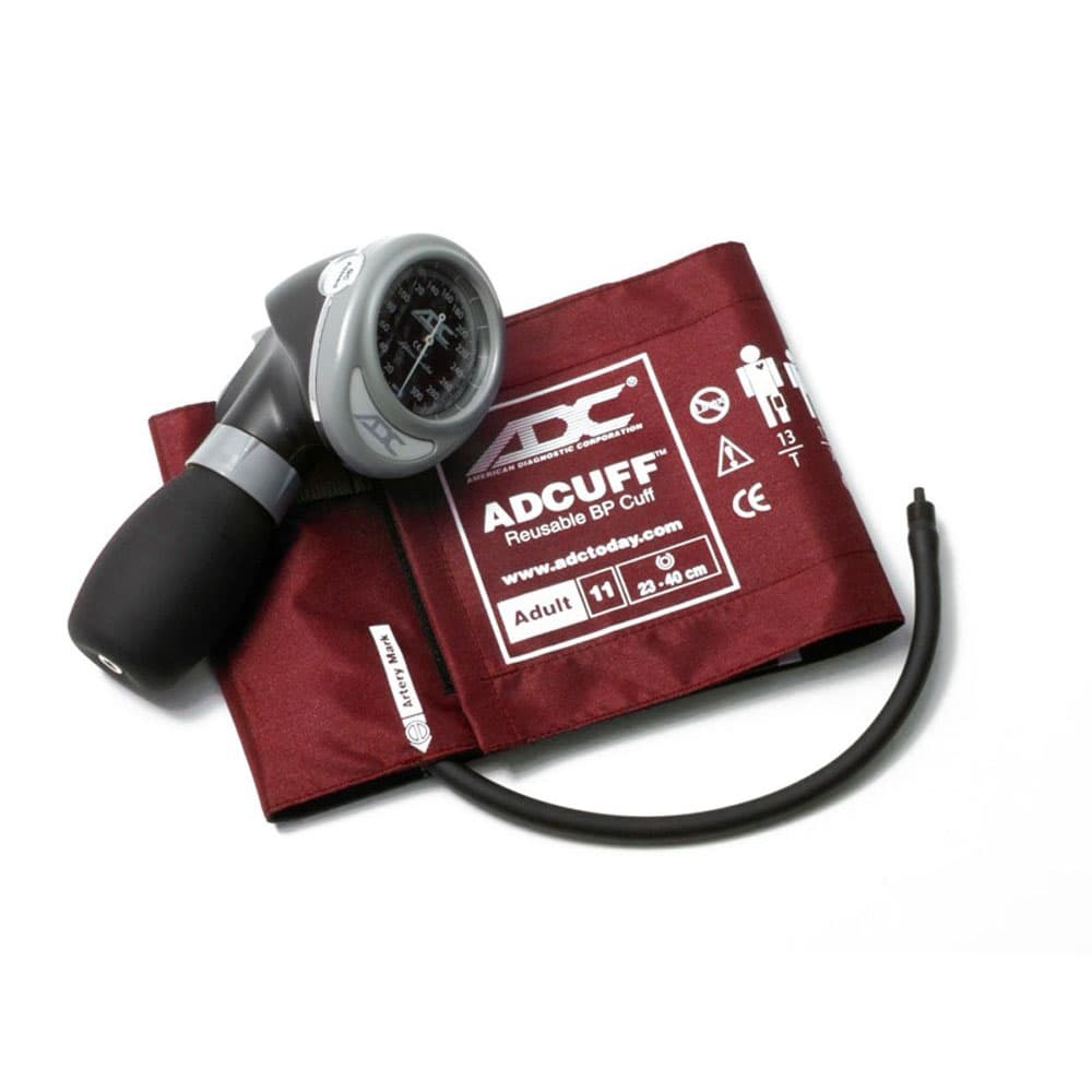 ADC Diagnostix Palm Aneroid Sphyg, Red, Adult - Image 1