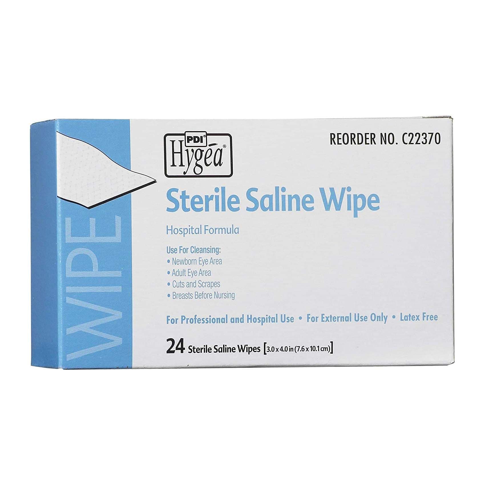 Hygea Sterile Saline Wipes - Case of 576 - Image 1