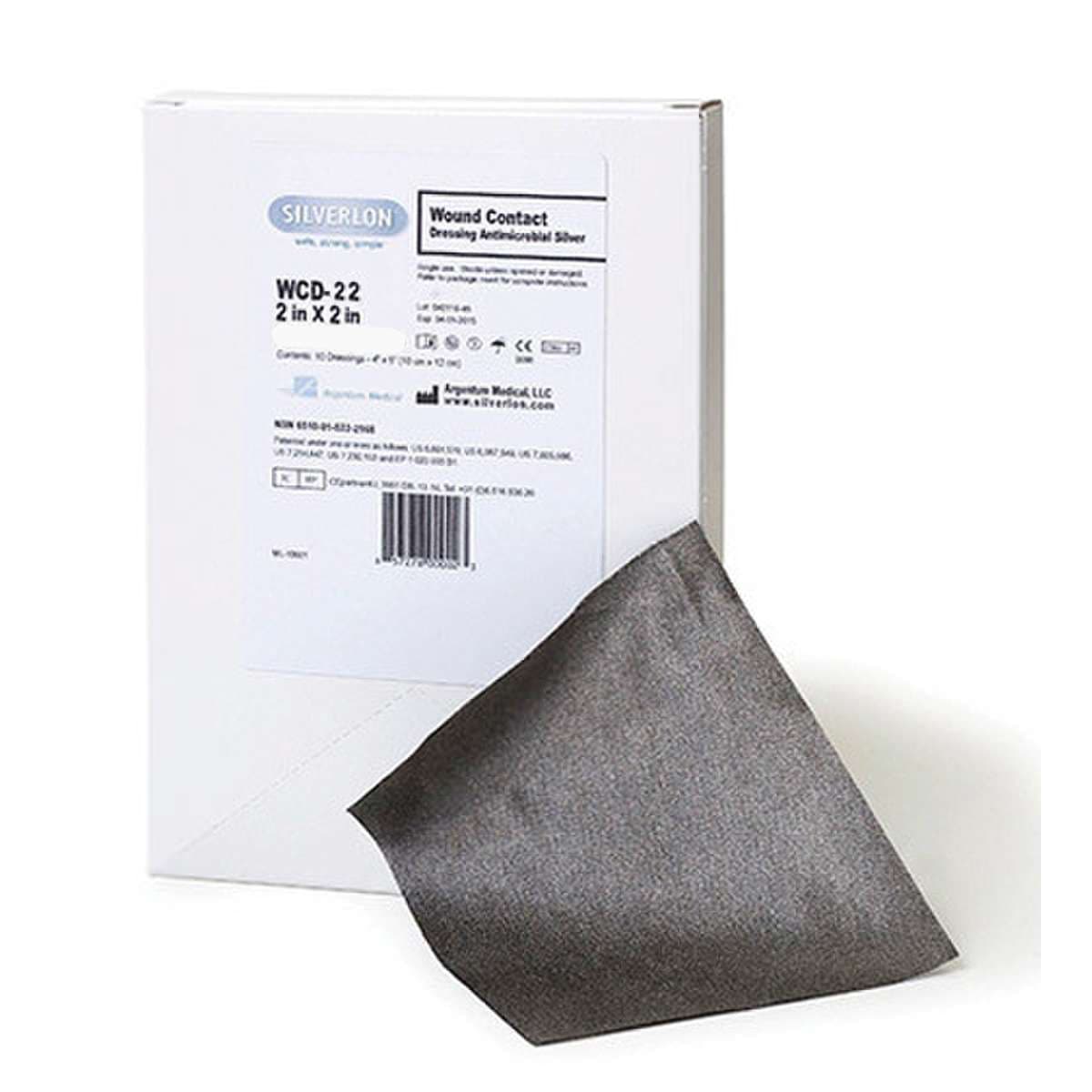 Silverlon Wound Contact Dressing, 2 x 2 Inch - Image 1