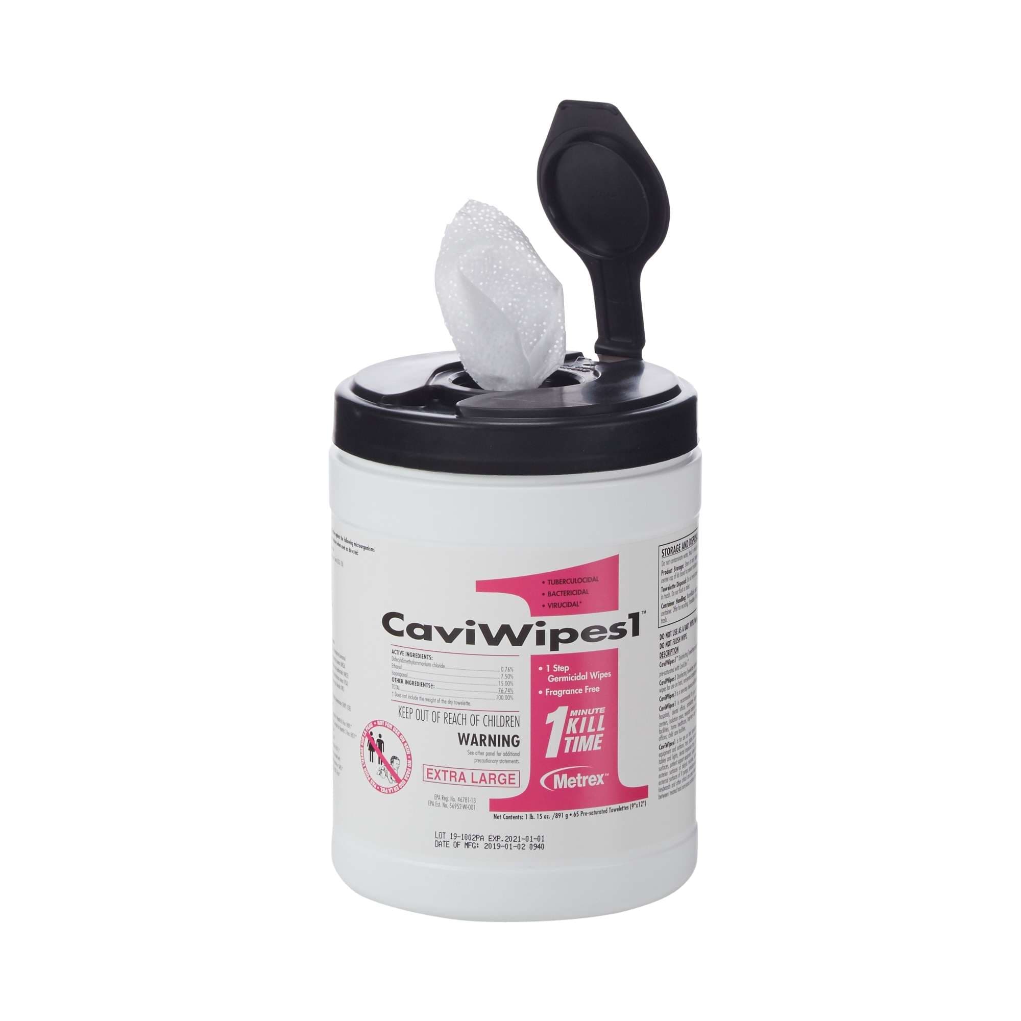 CaviWipes1 XL Surface Disinfectant Canister Wipe - Image 2