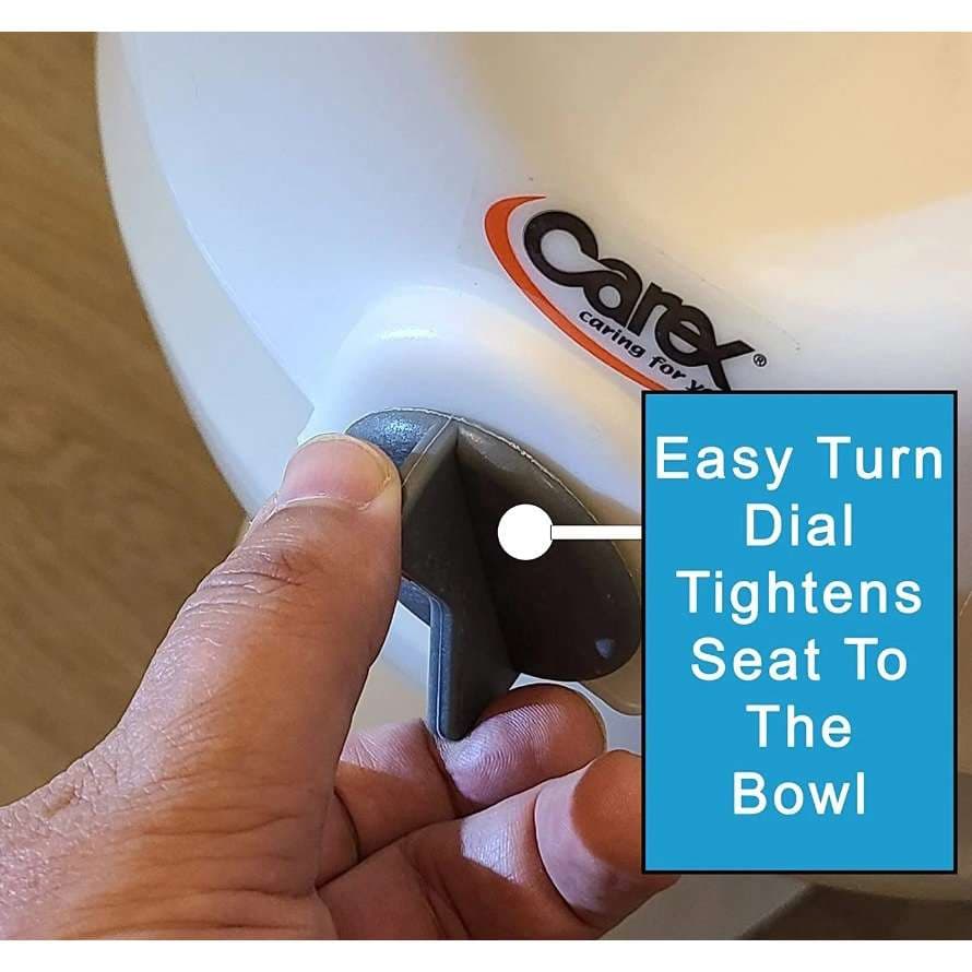 Carex Classics Raised Toilet Seat with Armrests - Image 7