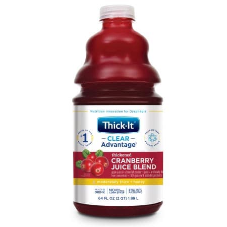 Thick-It Clear Advantage Honey Thickened Beverage, Cranberry, 64 oz - Case of 4 - Image 1