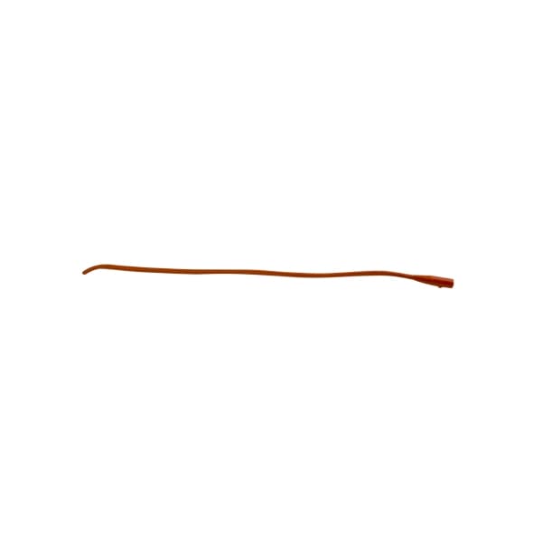 Bardia Red Rubber Intermittent Catheters, Coude Tip, 16 Fr - Each - Image 1