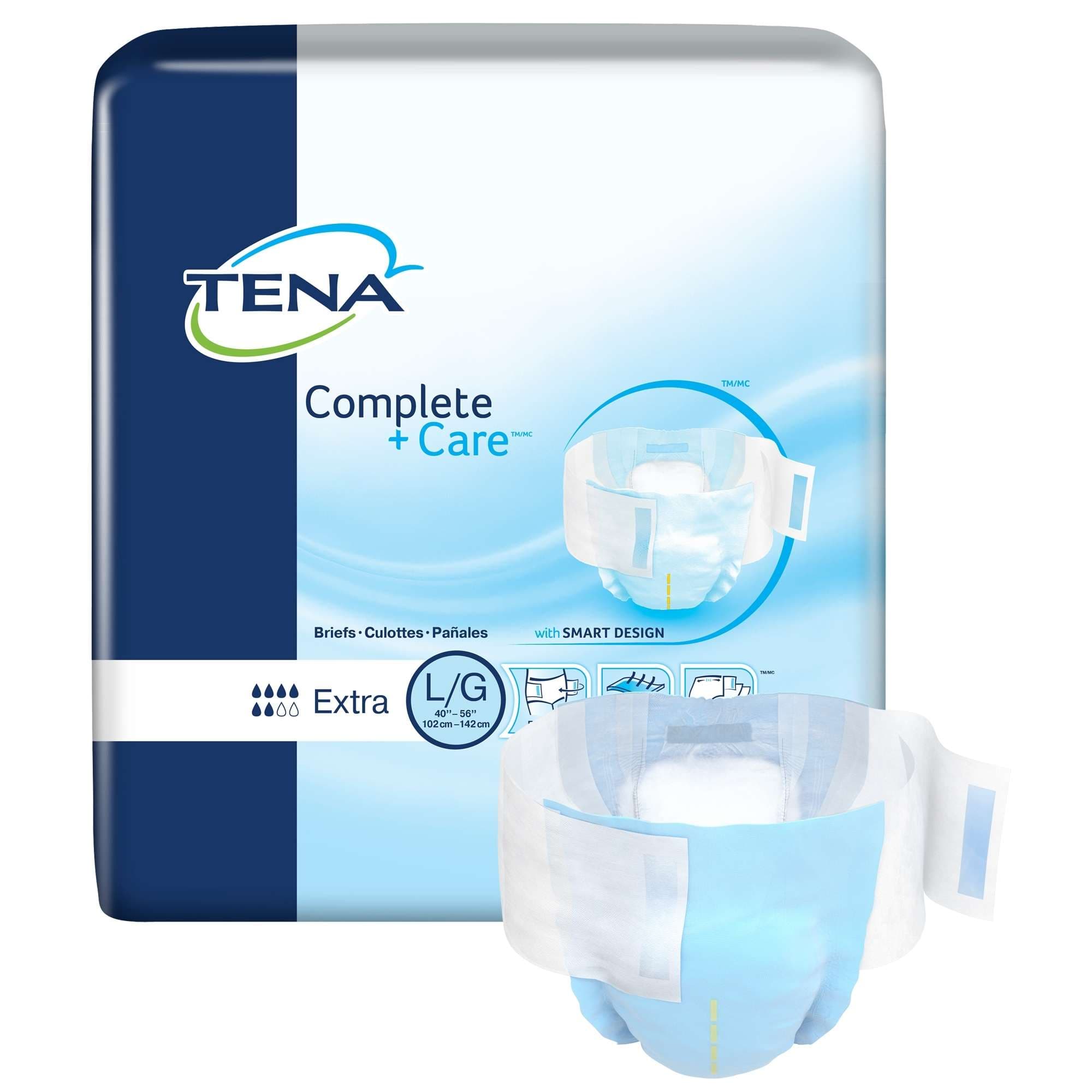 TENA Complete + Care Incontinence Brief, Large - Case of 72 - Image 1