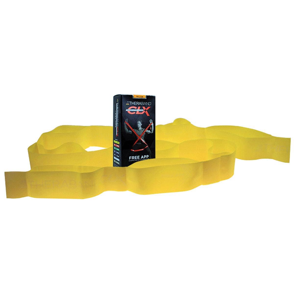 TheraBand CLX Resistance Band with Loops, 5 ft. Individual, Light Yellow - Image 1