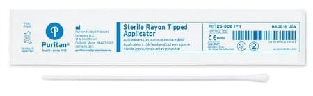 Puritan Plain Specimen Collection Swab, 5.2 mm Tip Diameter, 6 Inch Length - Box of 100 - Image 1