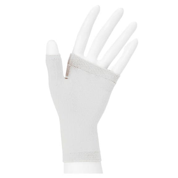 Juzo Soft Seamless Compression Gauntlet, Small, White, 20-30mmHg, Right Hand - Image 1