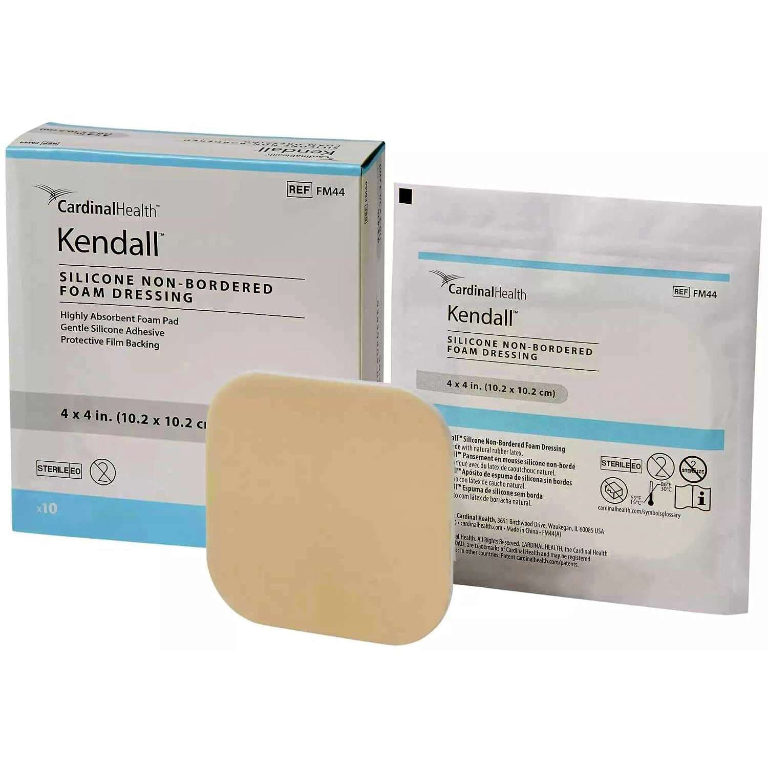 Kendall Silicone Foams, 4 x 4 Inch - Box of 10 - Image 1