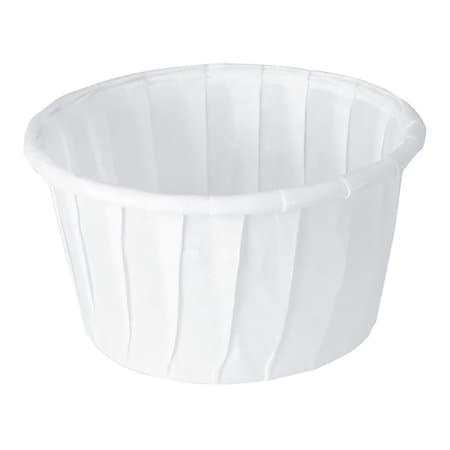 Solo Souffle Cup White Without Graduations Without Handle Hot-Cold, 1.25 oz. - Case of 5000 - Image 1