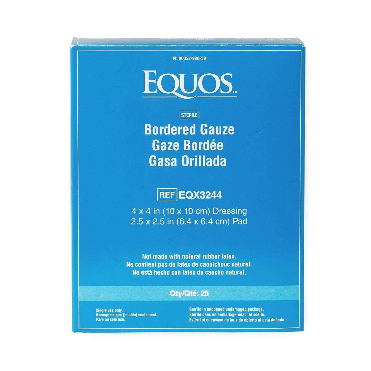 Equos Sterile Bordered Gauze, 4 x 4 Inch - Box of 25 - Image 1