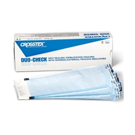 Duo-Check Sterilization Pouch, 5-1/4 x 10 Inch - Box of 200 - Image 1