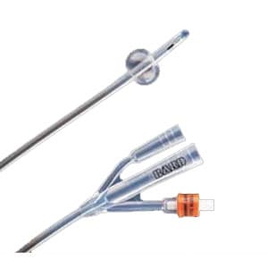 Lubri-Sil I.C. Specialty Silicone 3-way Foley Catheters, 5cc, 18 Fr - Case of 12 - Image 1