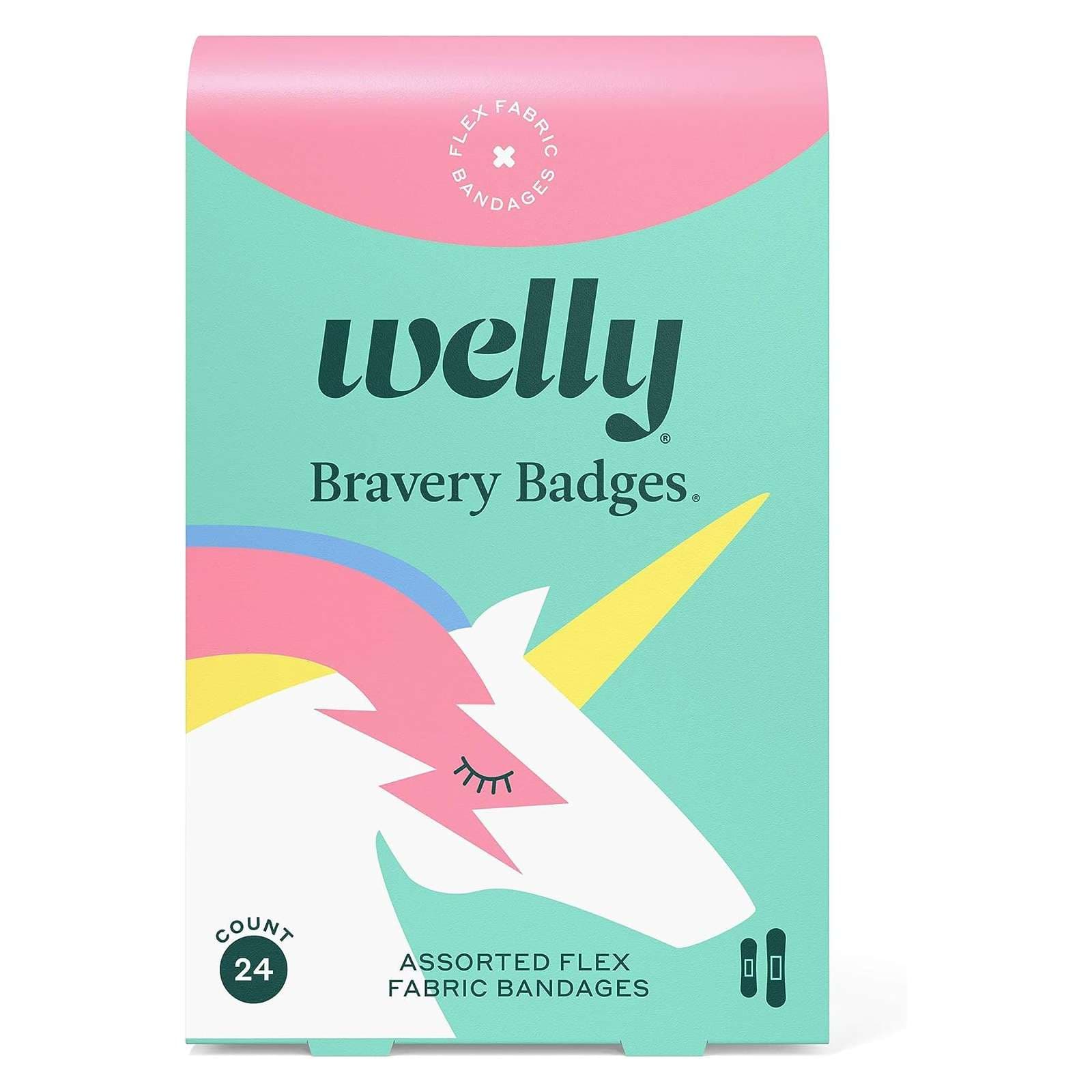 Welly Bravery Badges Fabric bandage, Unicorn - Box of 24 - Image 1