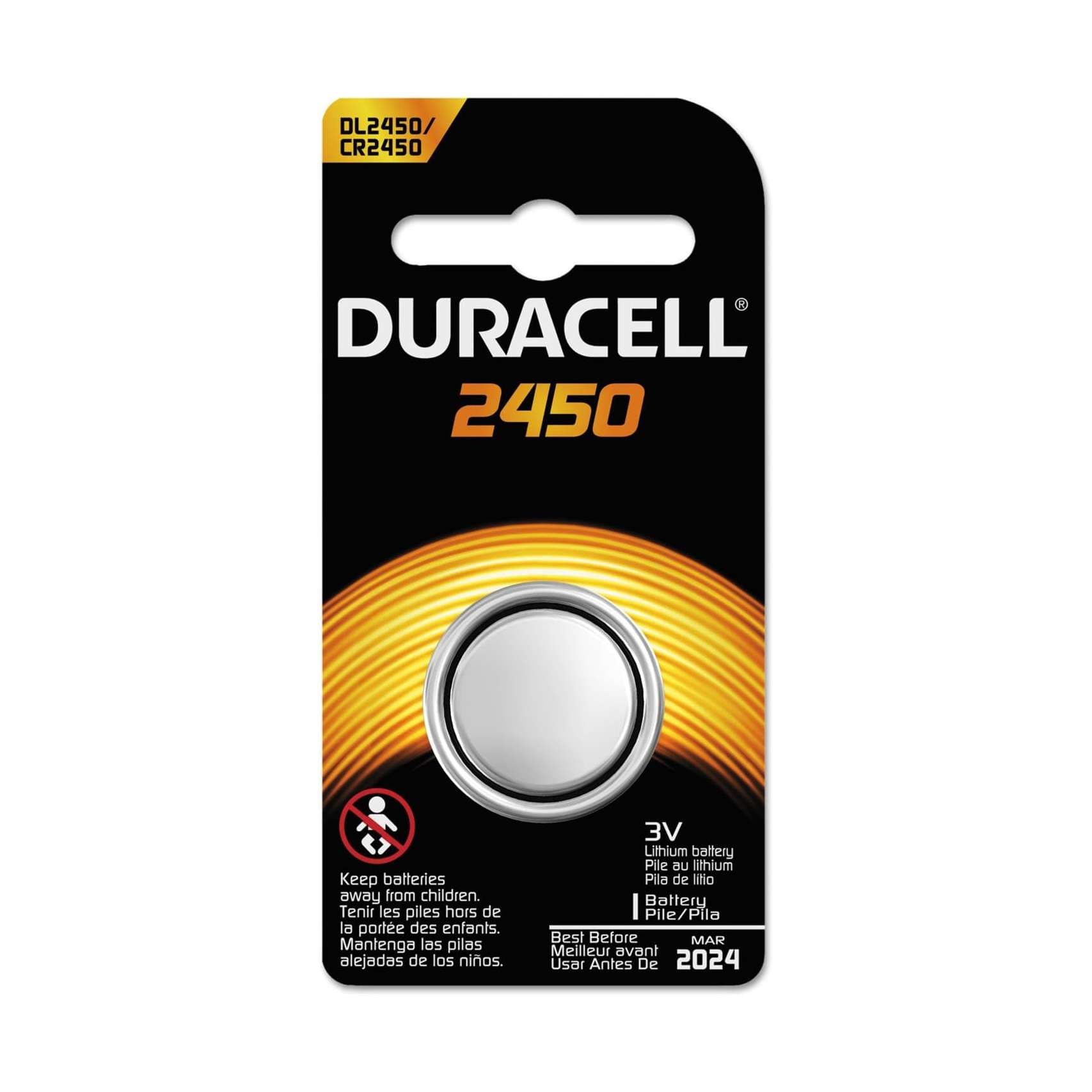 Duracell CR2450 Coin Cell 3V Lithium Battery Disposable - Case of 36 - Image 1