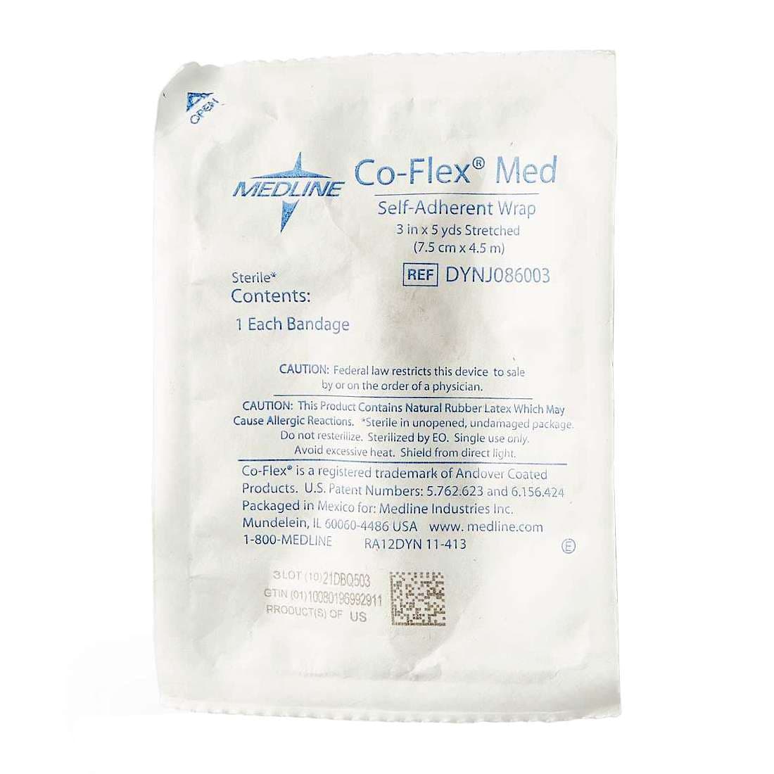 CoFlex Latex Cohesive Bandages, 3 Inch x 5 Yard - Image 1