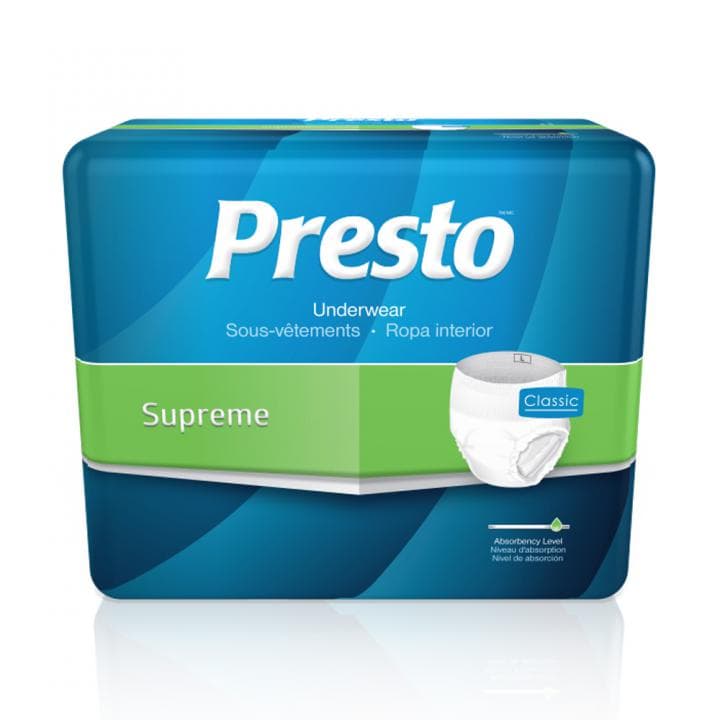 Presto Supreme Classic Underwear, Large - Package of 18 - Image 1