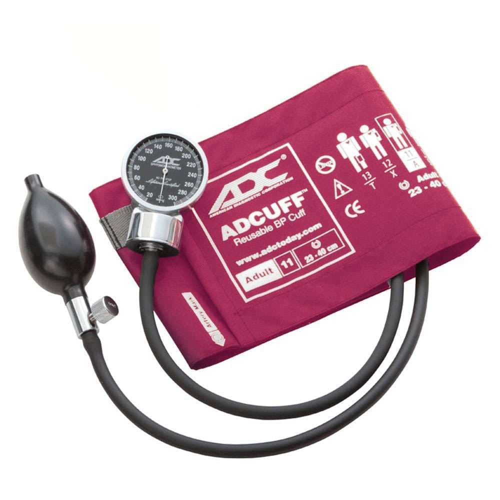 ADC Diagnostix Pocket Aneroid Sphyg, Magenta, Adult-Each - Image 1