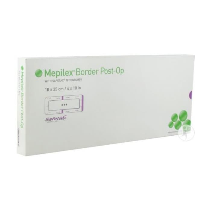 Mepilex Border Post-Op Silicone Adhesive Foam Dressing, 4 x 10 Inch - Case of 30 - Image 1