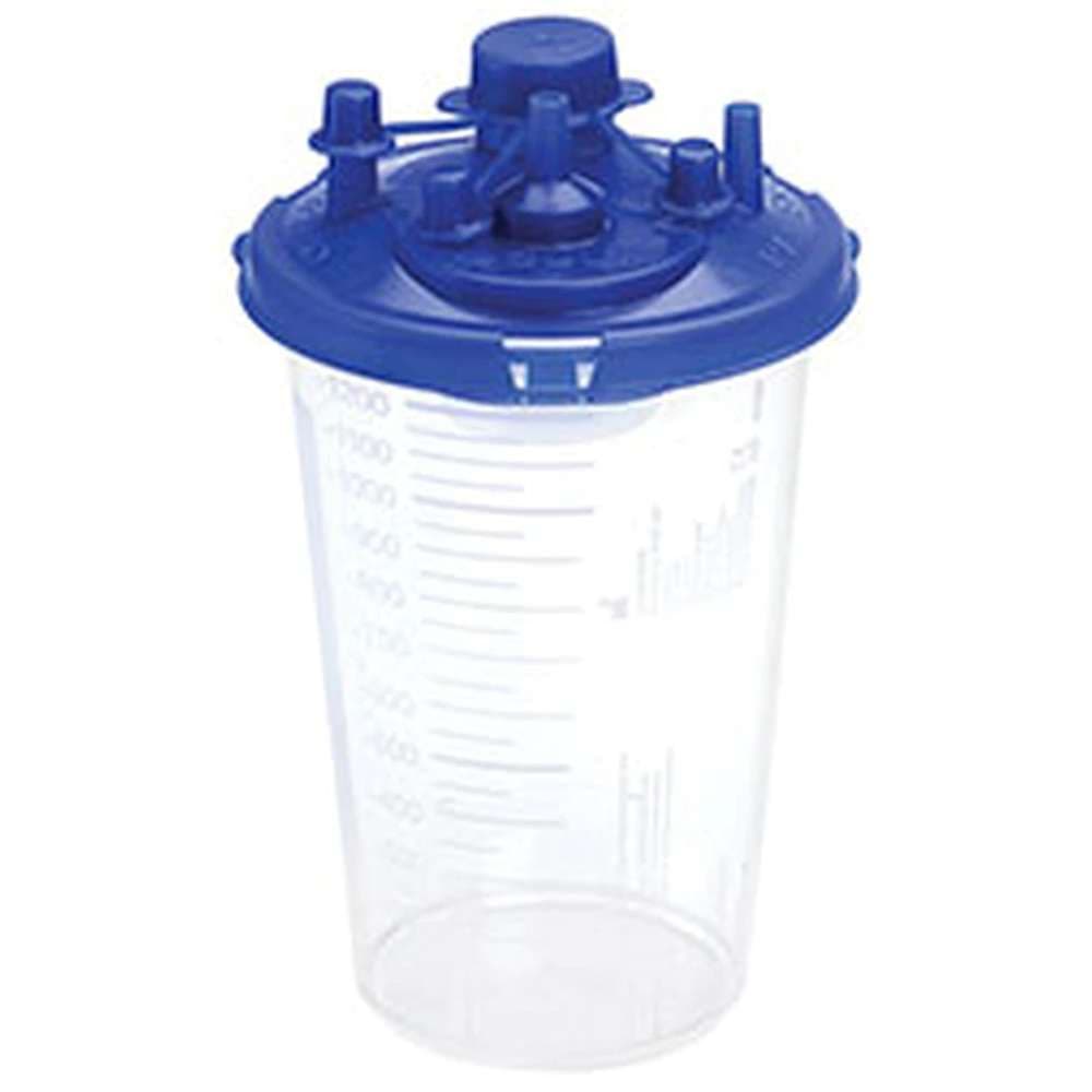 Medi-Vac Guardian Suction Canister with Locking Lid, 1200cc - Case of 40 - Image 1