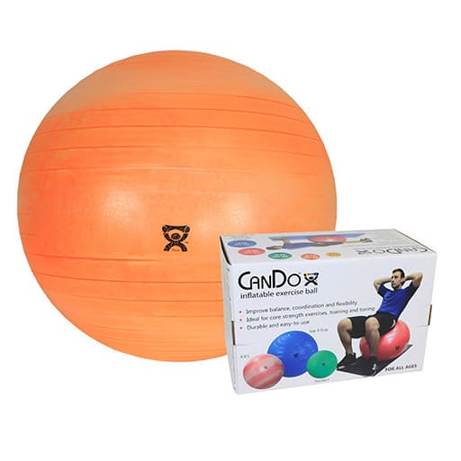 CanDo ABS Exercise Ball, 22 Inch, Orange, Retail Box - Image 1