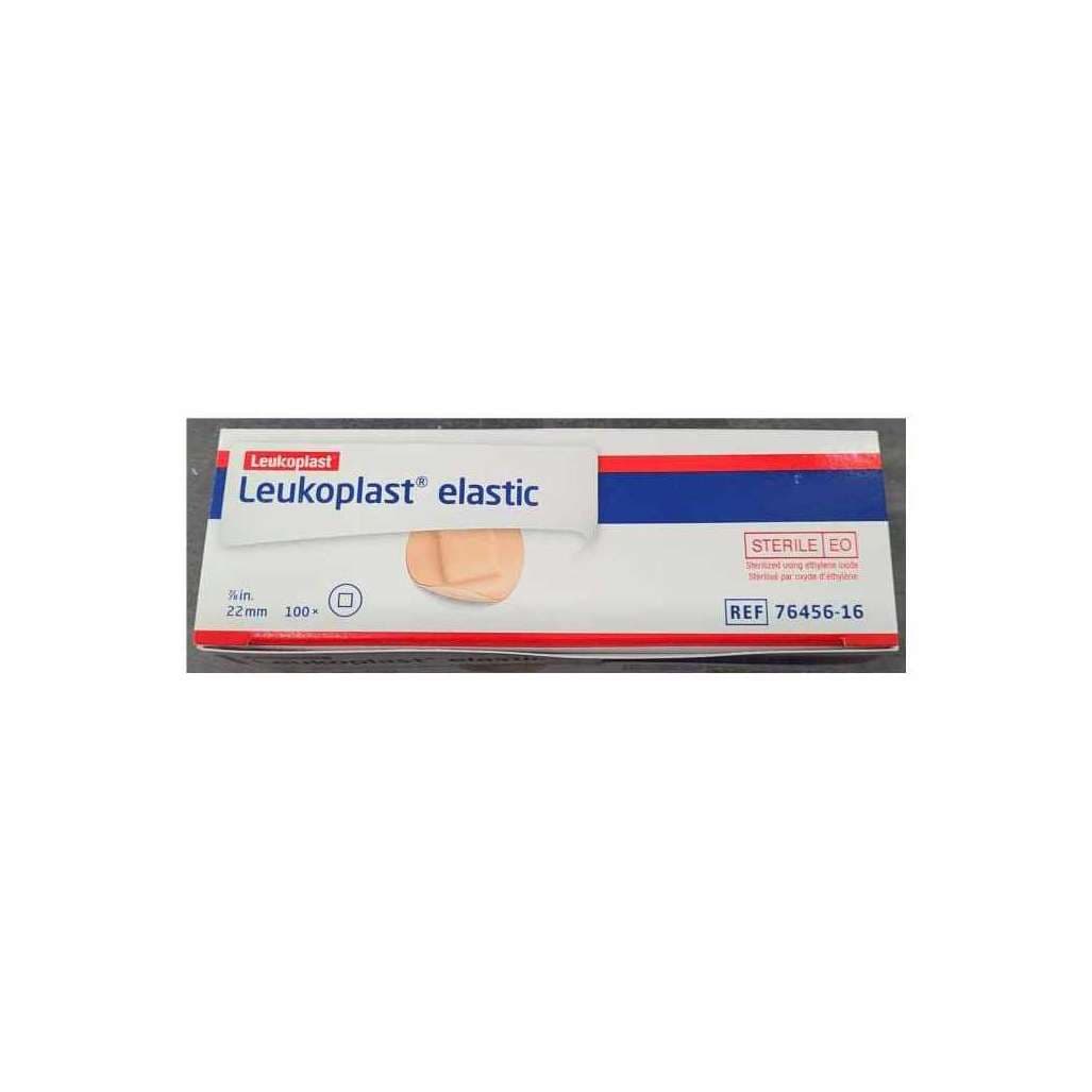 Leukoplast Elastic Adhesive Spot Bandage Tan Round Sterile, 7/8 Inch - Box of 100 - Image 1