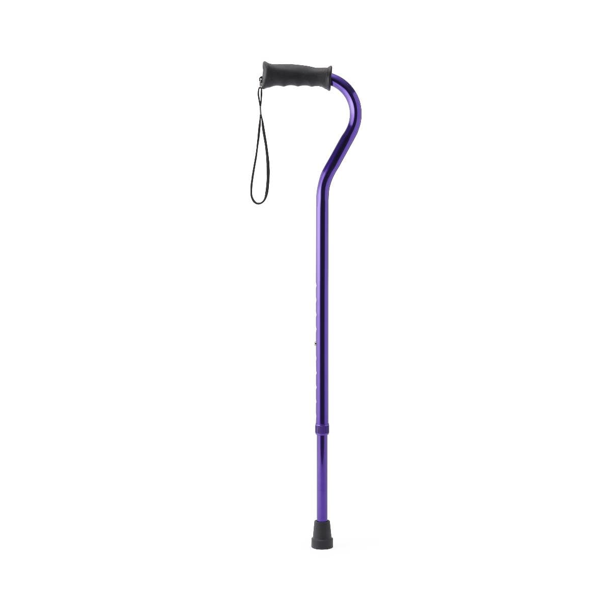 Medline Aluminum Offset Cane with Gel Grip, Purple - Each - Image 1
