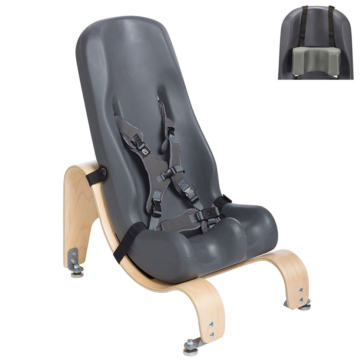 Special Tomato Sitter with Stationary Base, Size 2, Dark Gray, Headrest - Image 1