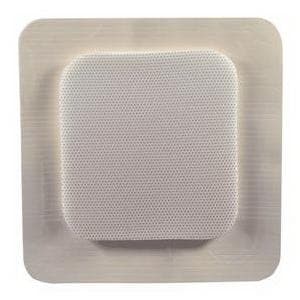MediPurpose MediPlus Comfort Foam Border Ag Island Dressing, Sterile 4" x 4", 2-1/4" x 2-1/4" Pad Size - Box of 10 - Image 1