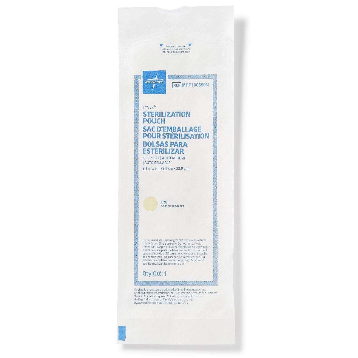 Self-seal Tyvek Sterilization Pouches For Low Temperatures, 3.5 x 9 Inch - Case of 2000 - Image 1
