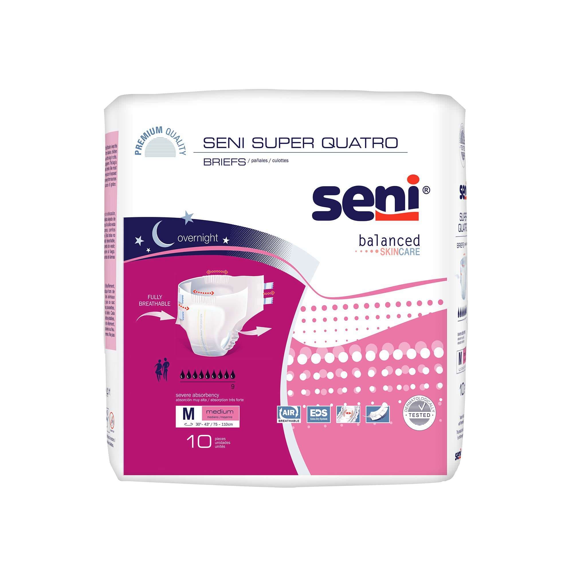 Seni Super Quatro Brief, Medium - Package of 10 - Image 1