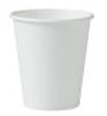 Solo Drinking Cup Without Graduations Hot Disposable, White, Without Handle, 6 oz. - Sleeve of 50 - Image 1