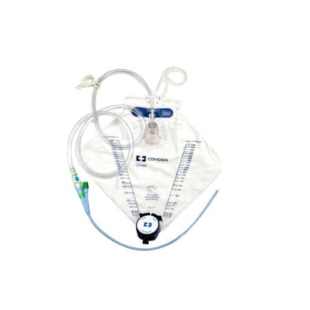 Dover Standard Silicone Foley Drainage Bag Trays with Needle Sampling, 14 Fr - Case of 10 - Image 1